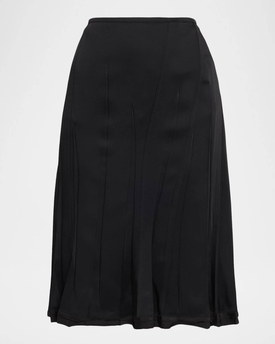 Fluid Raw-Edge Trimmed Skirt